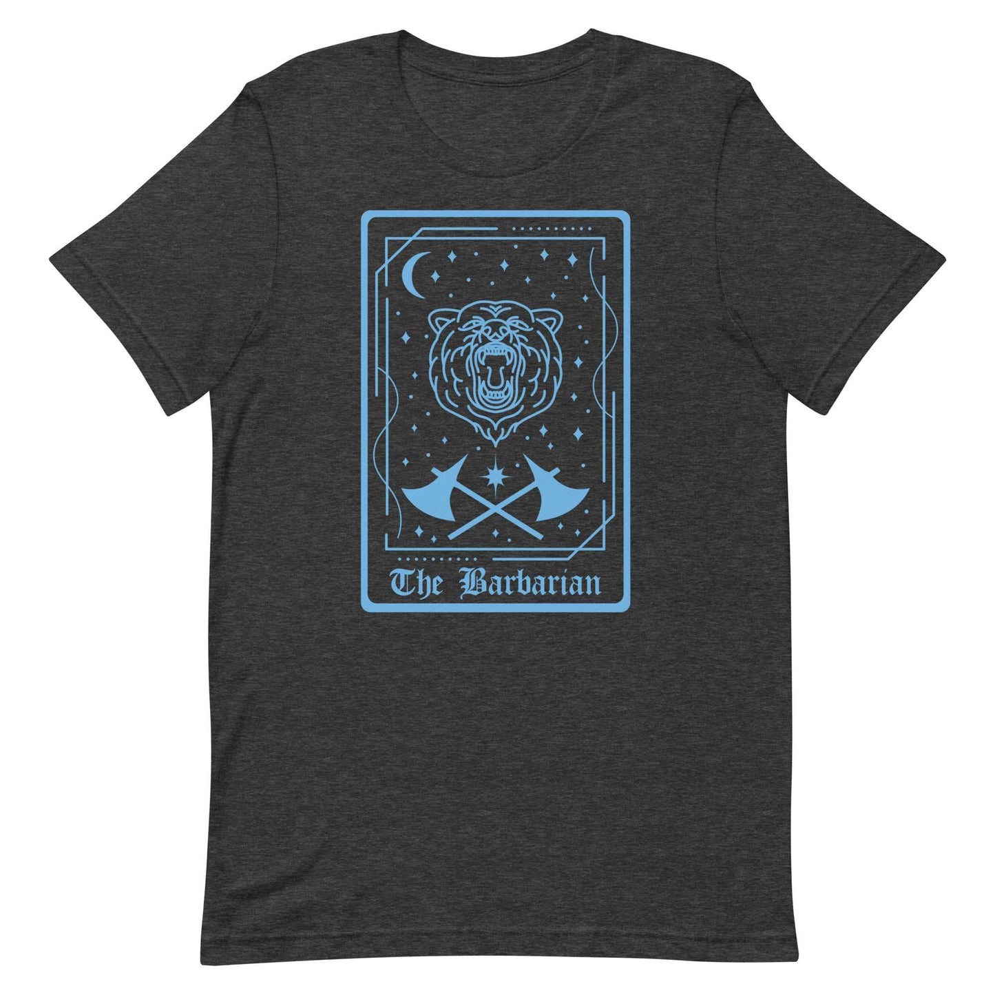 Printify T-Shirt Dark Grey Heather / S The Barbarian Tarot Card T-Shirt