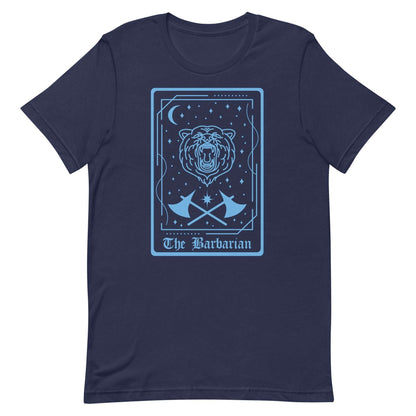 Printify T-Shirt Navy / S The Barbarian Tarot Card T-Shirt