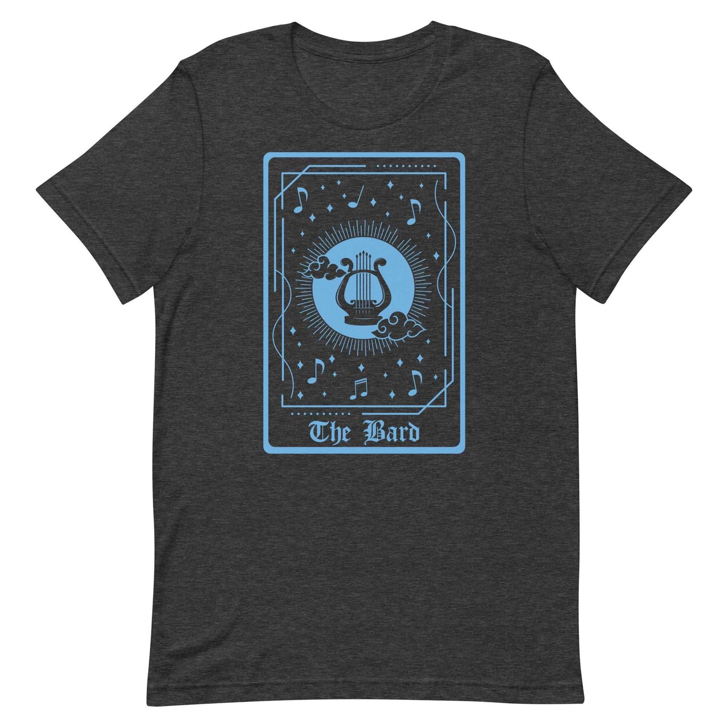 Printify T-Shirt Dark Grey Heather / S The Bard Tarot Card T-Shirt