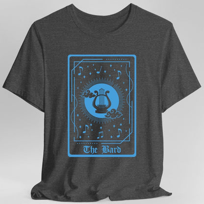 Printify T-Shirt Dark Heather / S The Bard Tarot Card T-Shirt