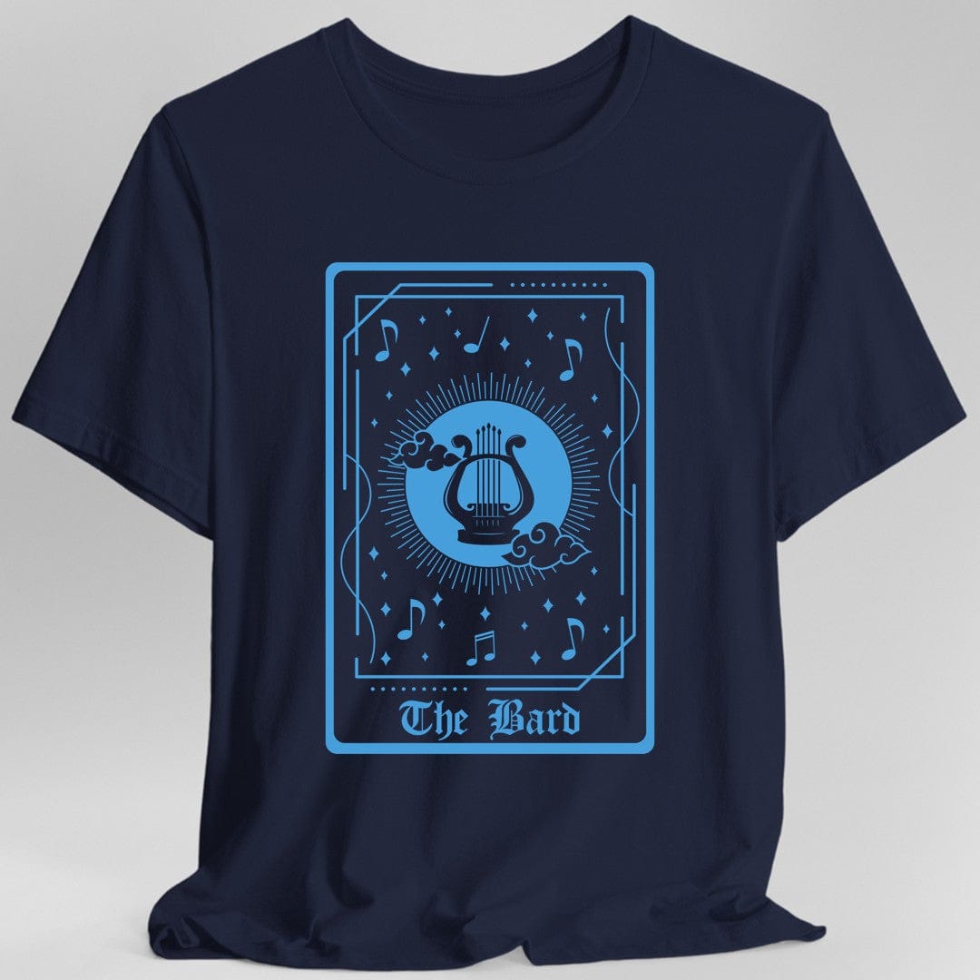 Printify T-Shirt Navy / S The Bard Tarot Card T-Shirt