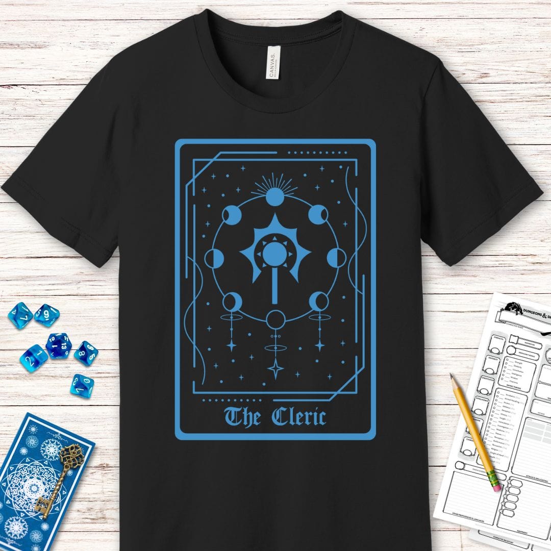 Printify T-Shirt The Cleric Tarot Card T-Shirt