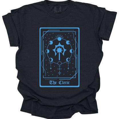 Printify T-Shirt Black / S The Cleric Tarot Card T-Shirt - Comfort Colors