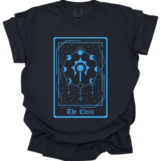 Printify T-Shirt Black / S The Cleric Tarot Card T-Shirt - Comfort Colors