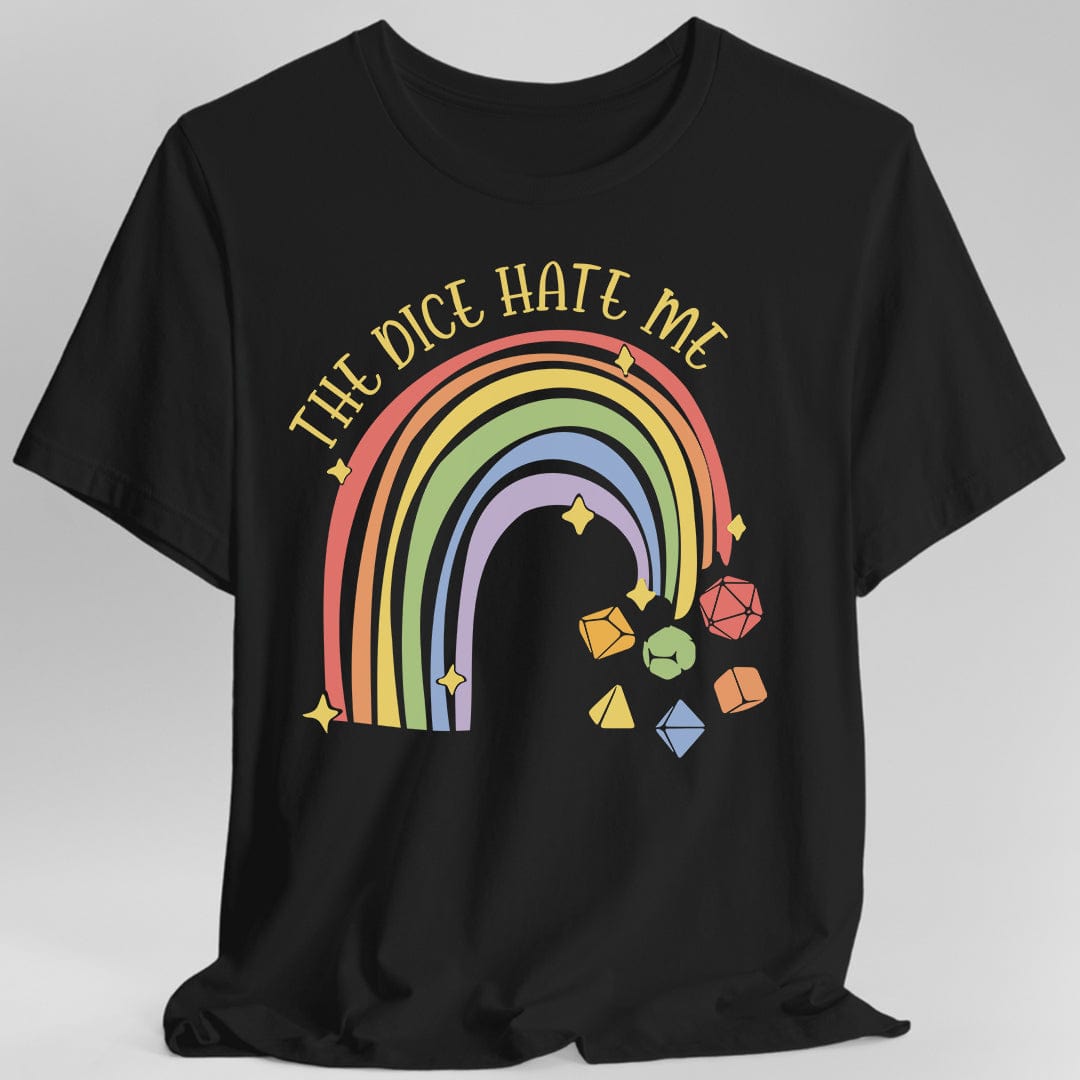 Printify T-Shirt Black / S The Dice Hate Me Rainbow T-Shirt