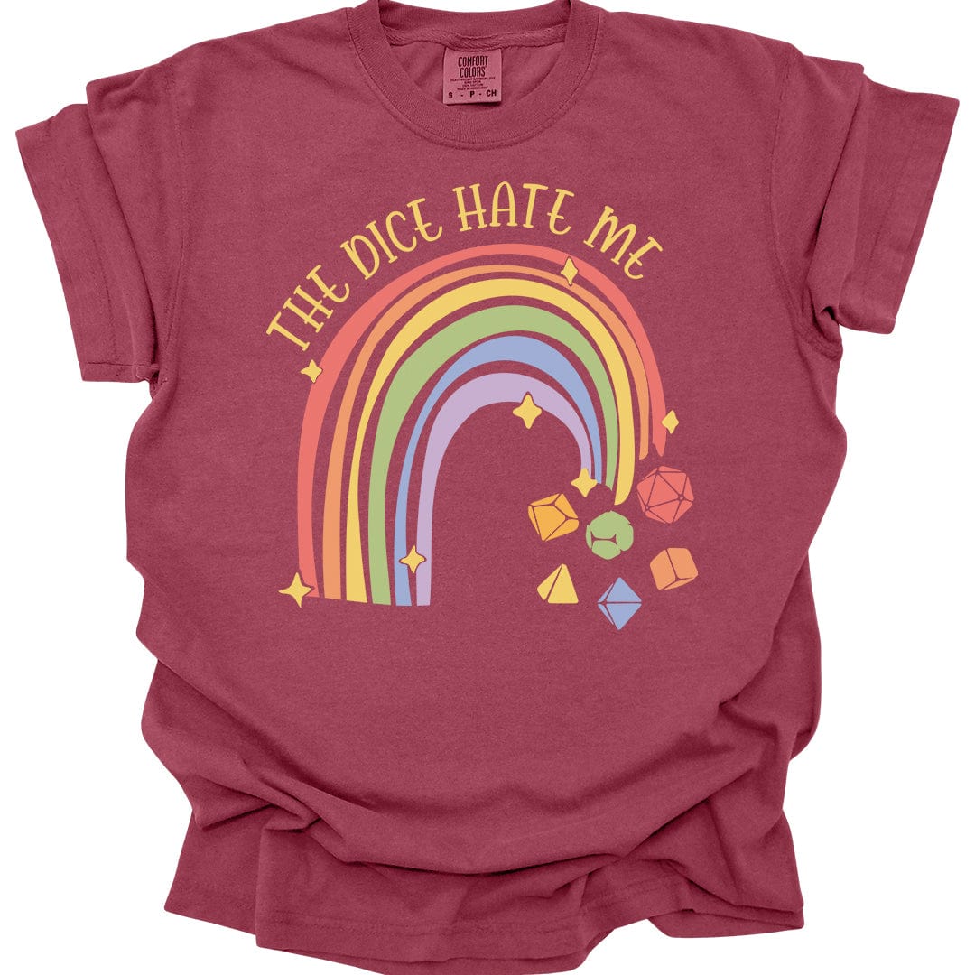 Printify T-Shirt Chili / S The Dice Hate Me Rainbow T-Shirt - Comfort Colors