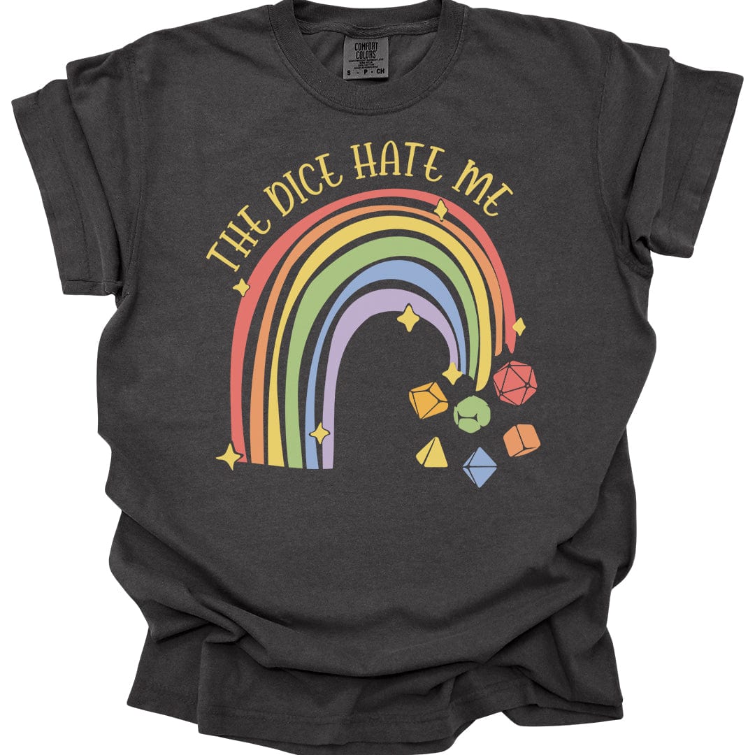 Printify T-Shirt Pepper / S The Dice Hate Me Rainbow T-Shirt - Comfort Colors