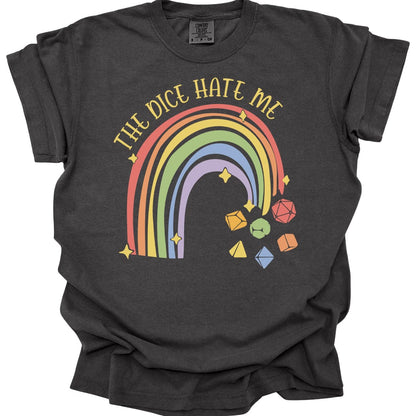 Printify T-Shirt Pepper / S The Dice Hate Me Rainbow T-Shirt - Comfort Colors