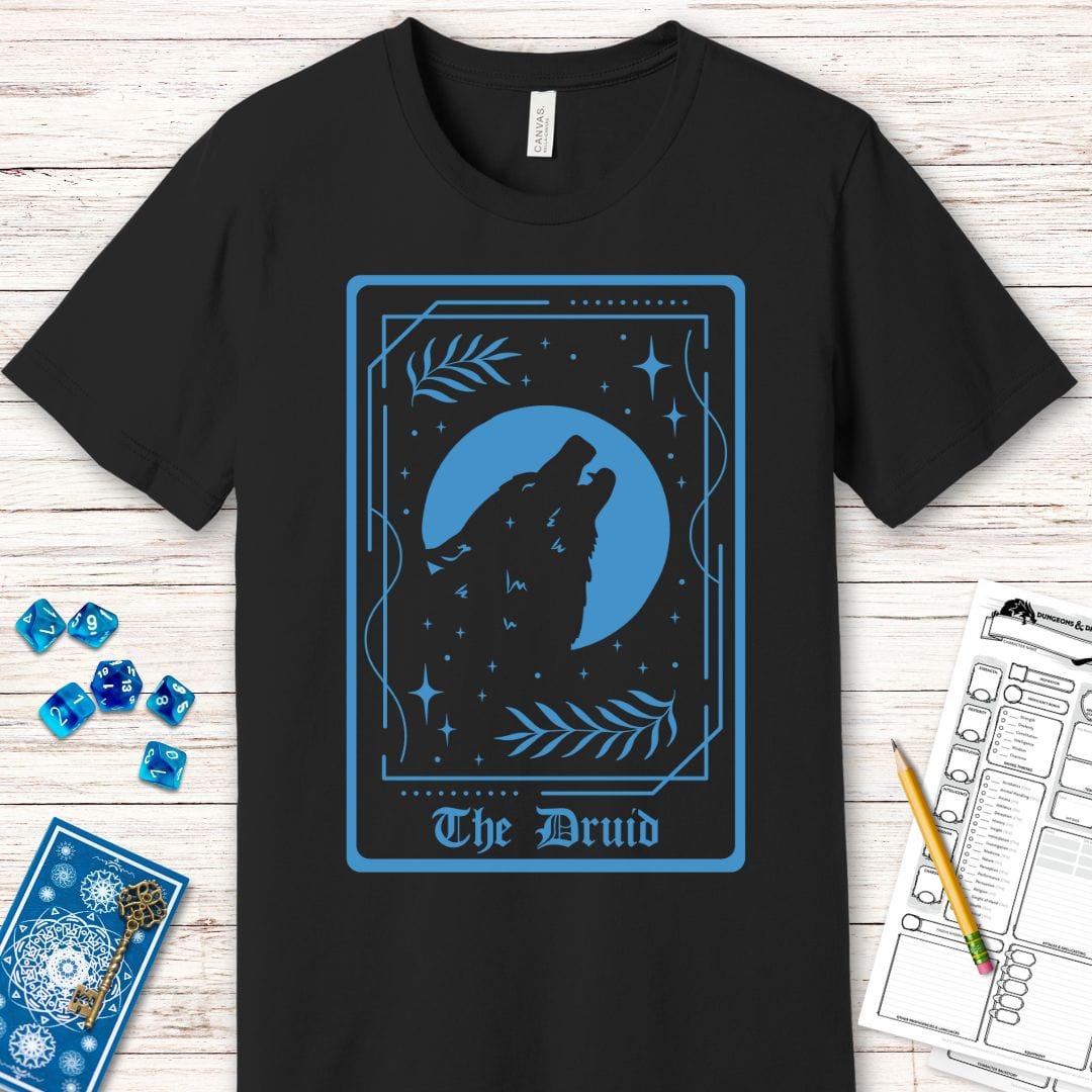 Printify T-Shirt The Druid Tarot Card T-Shirt