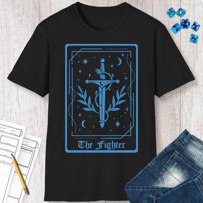 Printify T-Shirt The Fighter Tarot Card T-Shirt