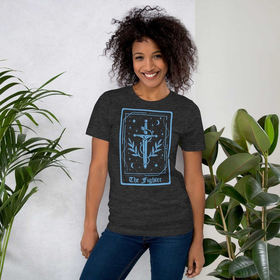 Printify T-Shirt The Fighter Tarot Card T-Shirt