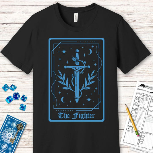 Printify T-Shirt The Fighter Tarot Card T-Shirt