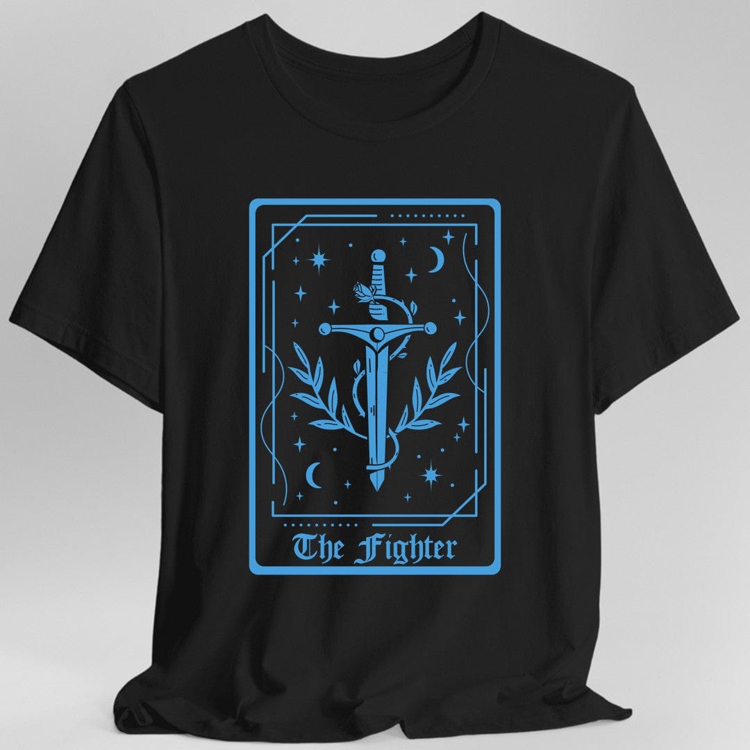Printify T-Shirt Black / S The Fighter Tarot Card T-Shirt
