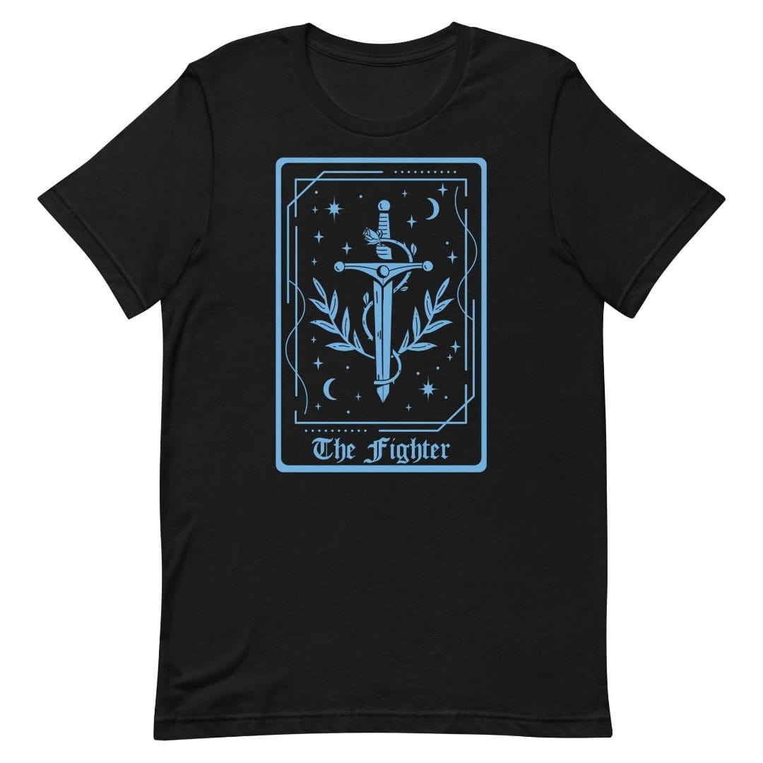 Printify T-Shirt Black / S The Fighter Tarot Card T-Shirt