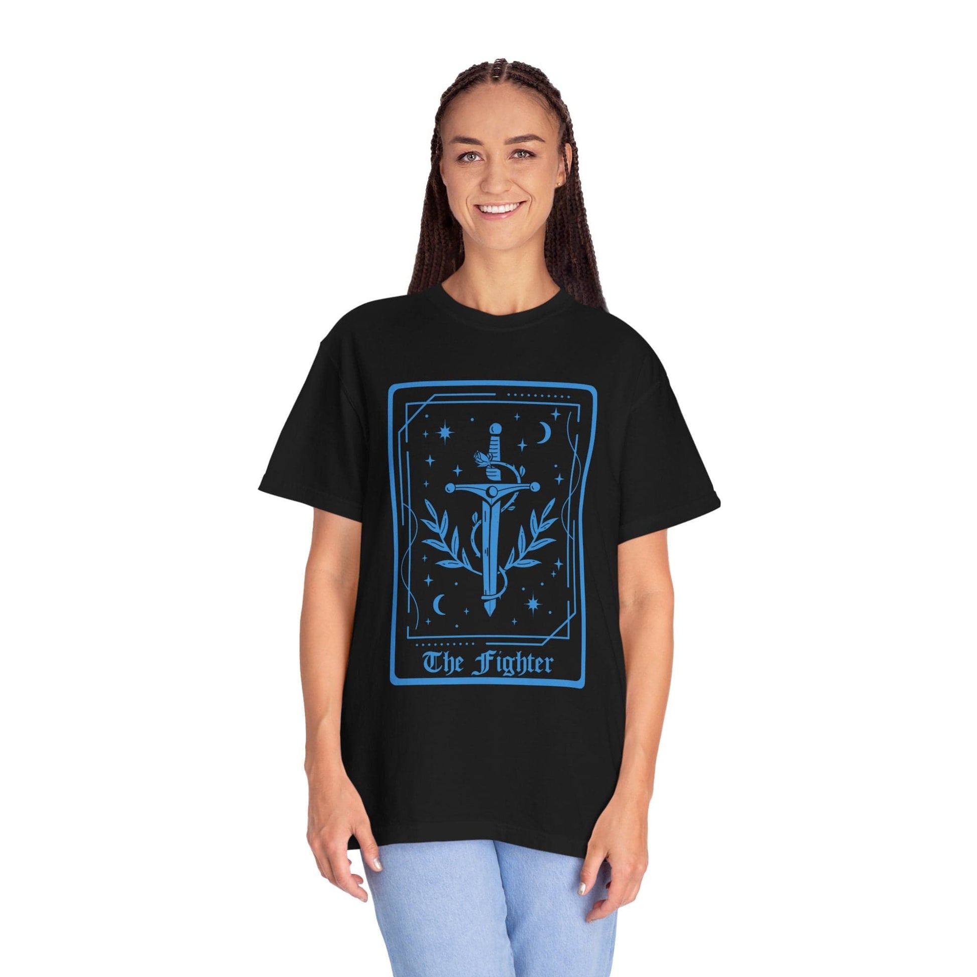 Printify T-Shirt The Fighter Tarot Card T-Shirt - Comfort Colors