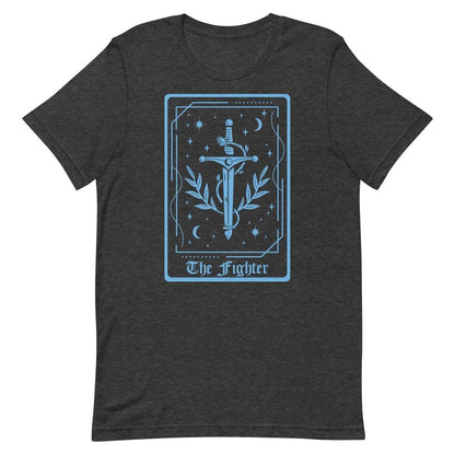 Printify T-Shirt Dark Grey Heather / S The Fighter Tarot Card T-Shirt