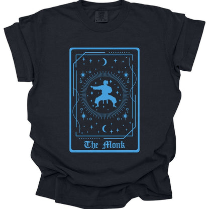 Printify T-Shirt Black / S The Monk Tarot Card T-Shirt - Comfort Colors