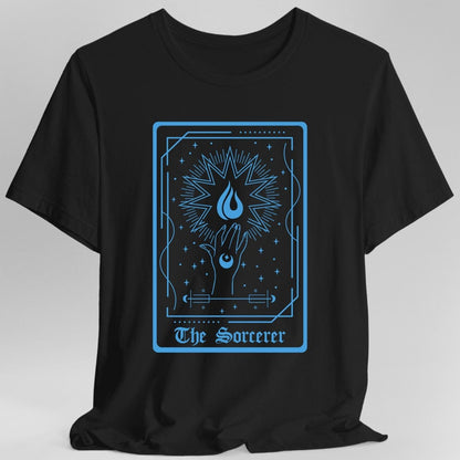 Printify T-Shirt Black / S The Sorcerer Tarot Card T-Shirt