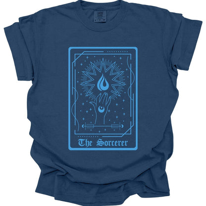Printify T-Shirt True Navy / S The Sorcerer Tarot Card T-Shirt - Comfort Colors
