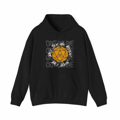 Printify Hoodie Black / S They See Me Rollin' They Hatin' D20 Hoodie