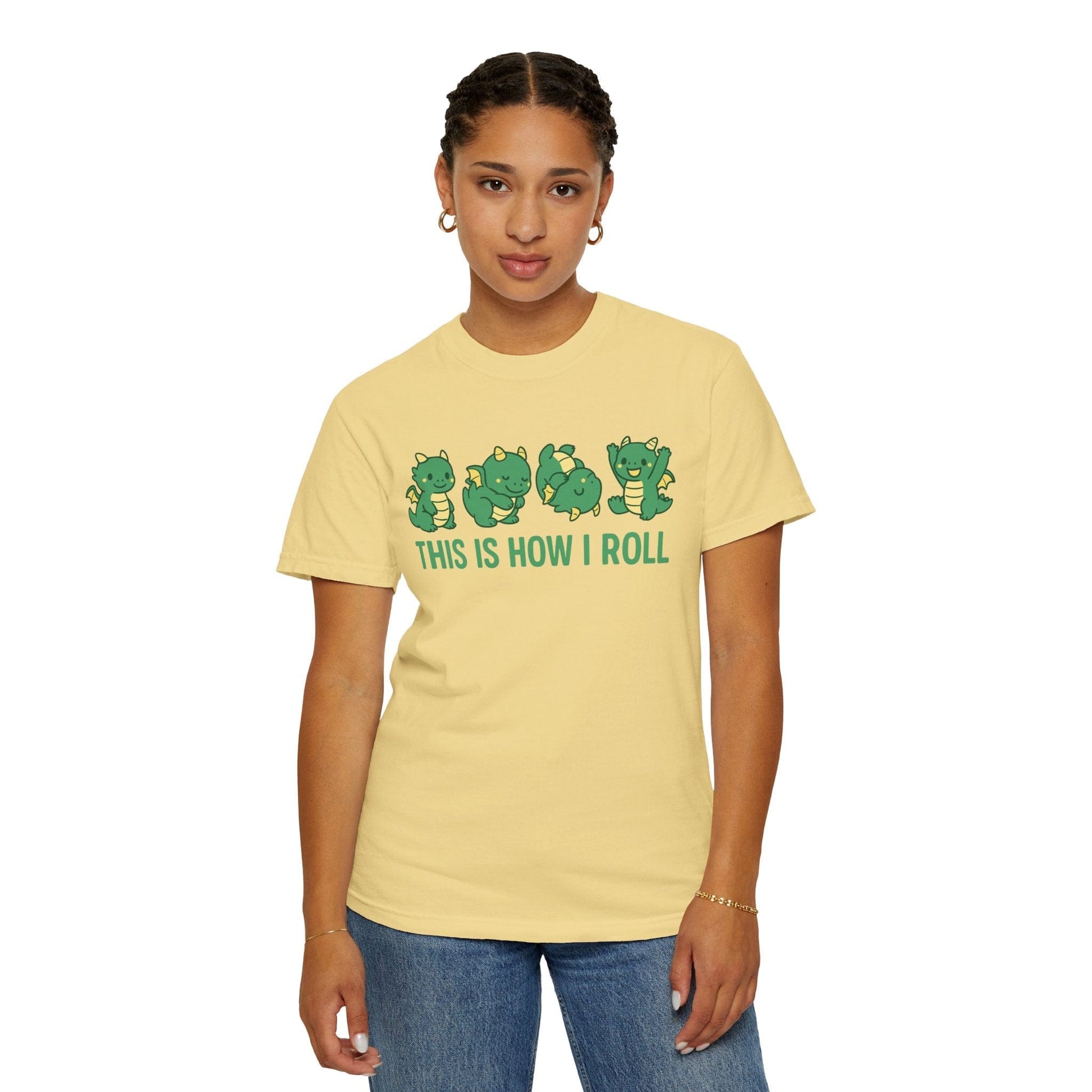 Printify T-Shirt This Is How I Roll Dragon T-Shirt - Comfort Colors