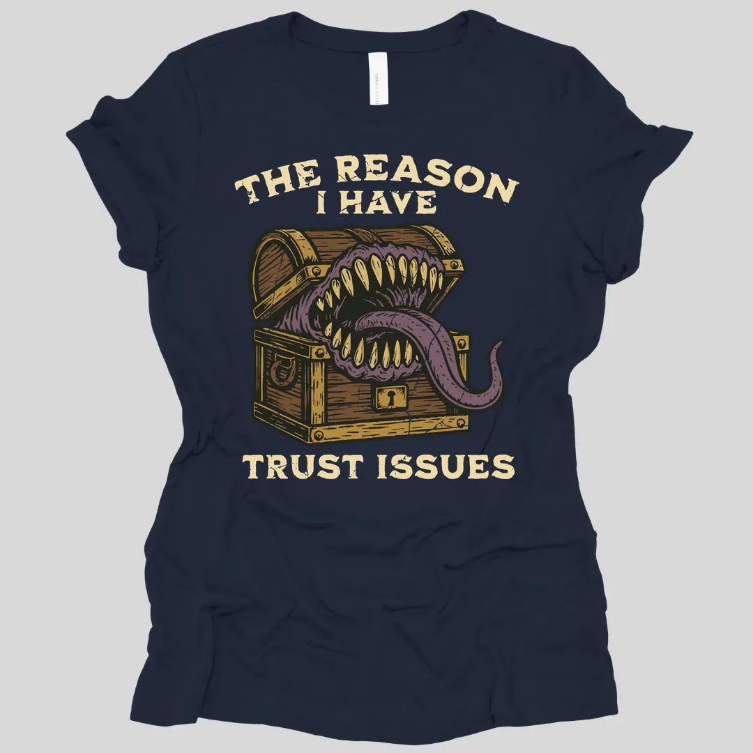 Printify T-Shirt Navy / S Trust Issues Mimic Women's T-shirt