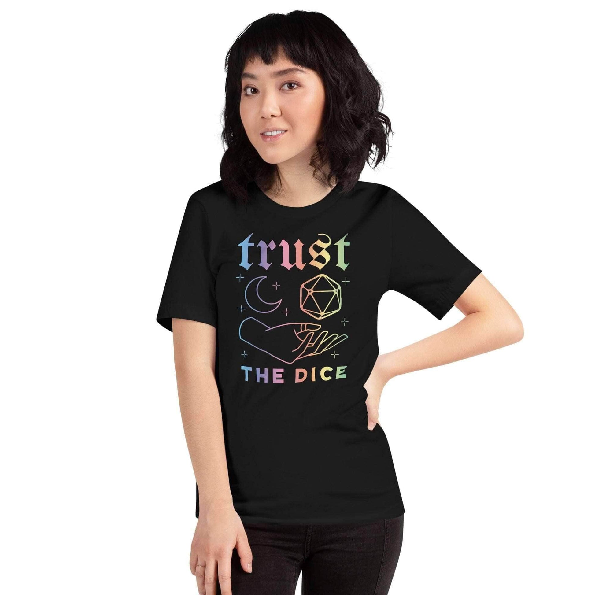 Printify T-Shirt Trust The Dice Celestial D&D T-Shirt