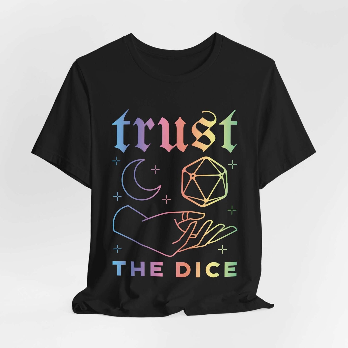 Printify T-Shirt Black / S Trust The Dice Celestial D&D T-Shirt