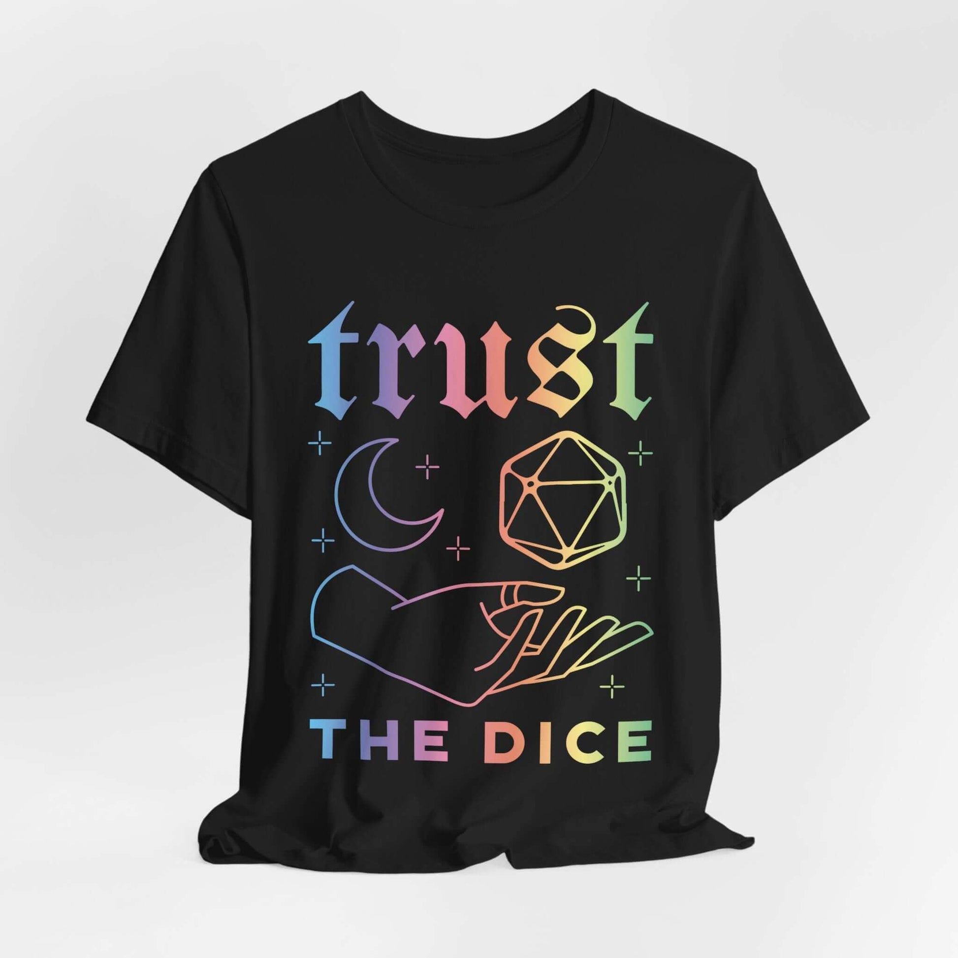 Printify T-Shirt Black / S Trust The Dice Celestial D&D T-Shirt