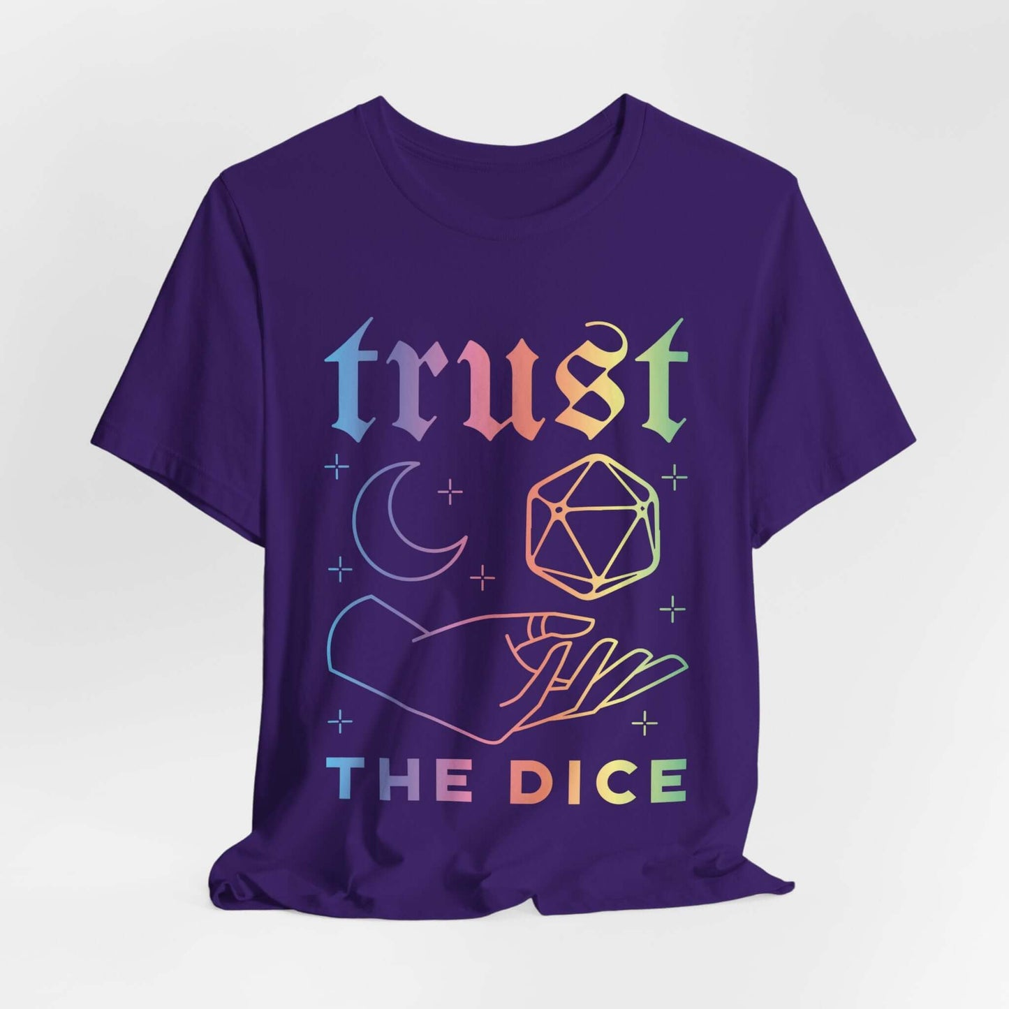 Printify T-Shirt Team Purple / S Trust The Dice Celestial D&D T-Shirt