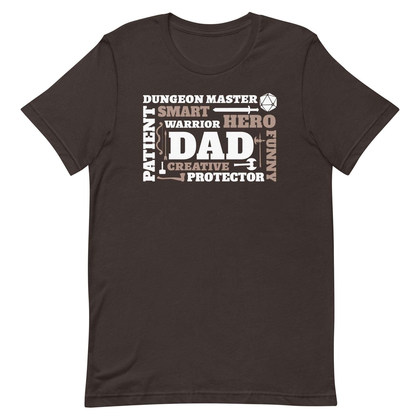 DnD Dad Adjectives Shirt Tshirt Brown / S