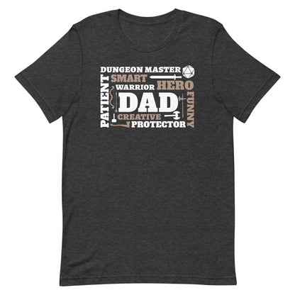 DnD Dad Adjectives Shirt Tshirt Dark Grey Heather / XS