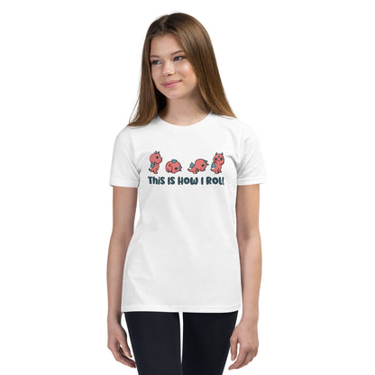 Kids' Kawaii Dragon T-Shirt - 'This Is How I Roll' Funny DnD Dragon Tee Tshirt
