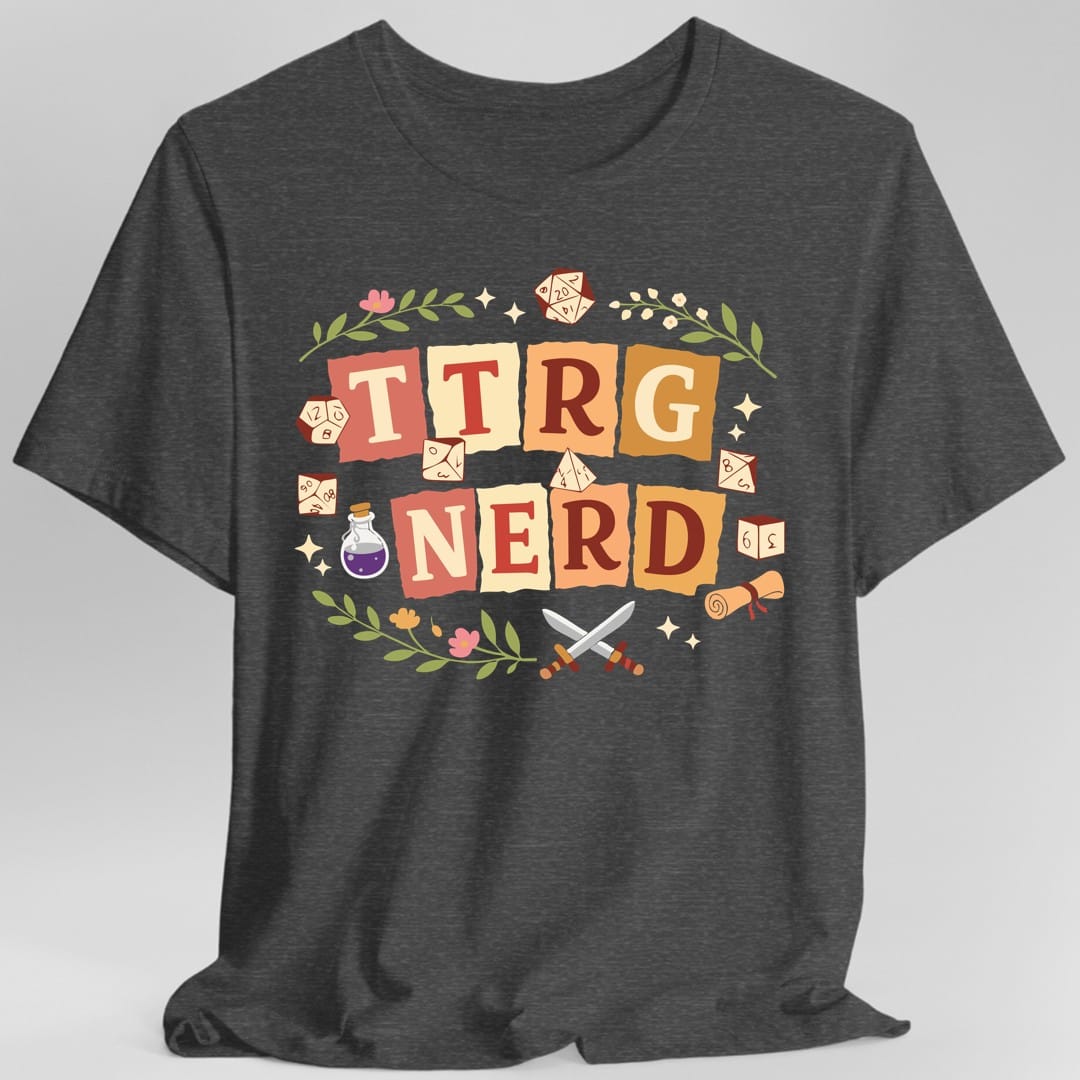 Printify T-Shirt Dark Heather Grey / S TTRPG Nerd T-Shirt