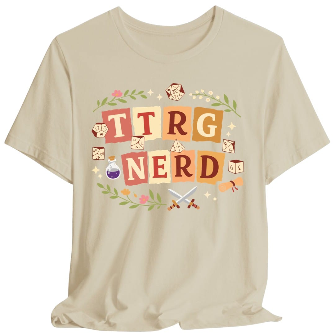 Printify T-Shirt Sand / S TTRPG Nerd T-Shirt