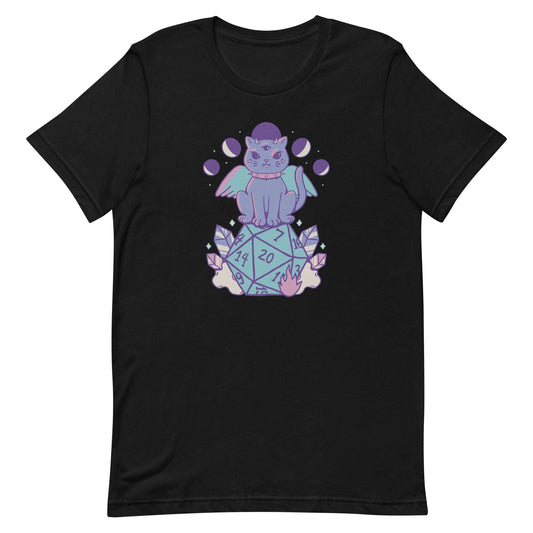 DnD Cat D20 T-shirt - Cute Dungeons & Dragons Tee