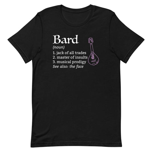 Bard Class Definition T-Shirt – Funny DnD Definition Tee