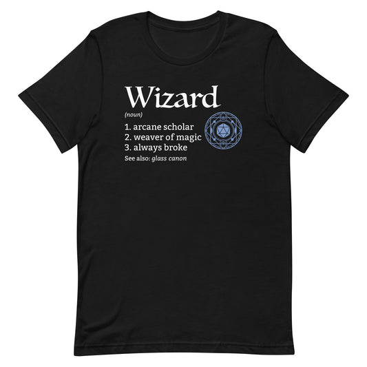 Wizard Class Definition T-Shirt – Funny DnD Definition Tee