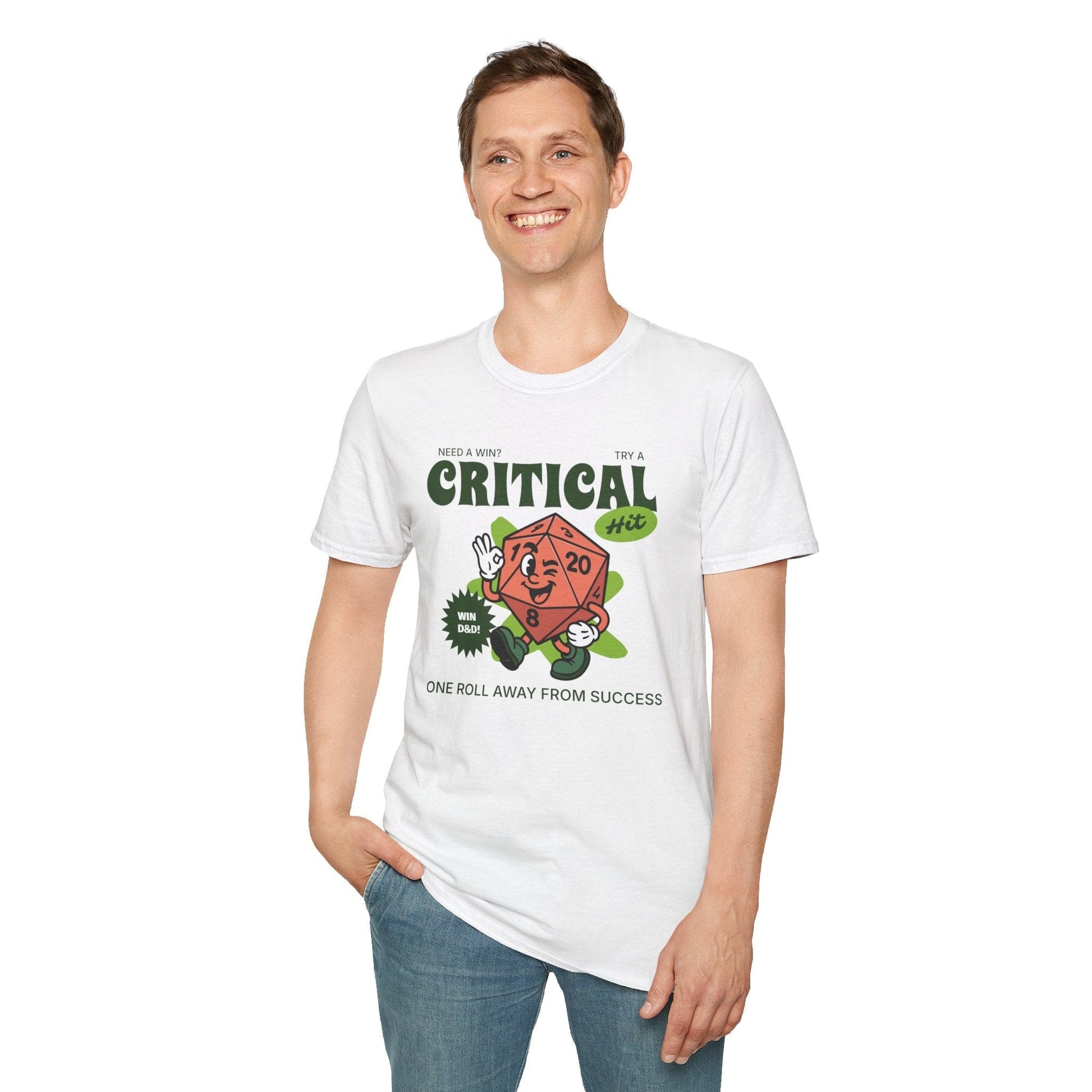 Printify T-Shirt Vintage D20 Critical Hit T-Shirt
