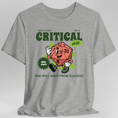 Printify T-Shirt Sport Grey / S Vintage D20 Critical Hit T-Shirt
