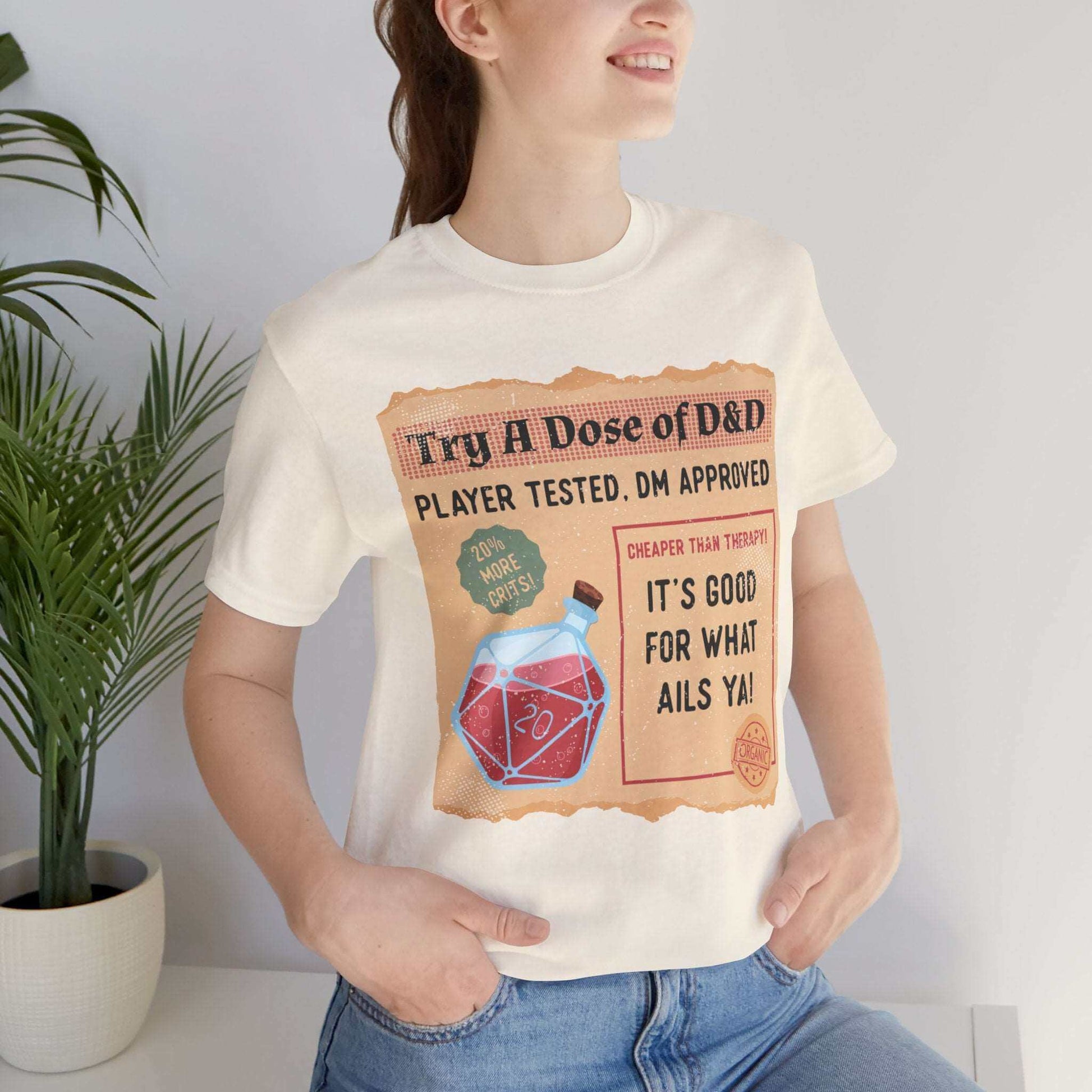 Printify T-Shirt Vintage DnD Health Potion T-Shirt