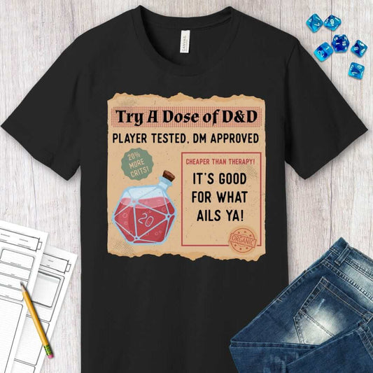 Printify T-Shirt Vintage DnD Health Potion T-Shirt