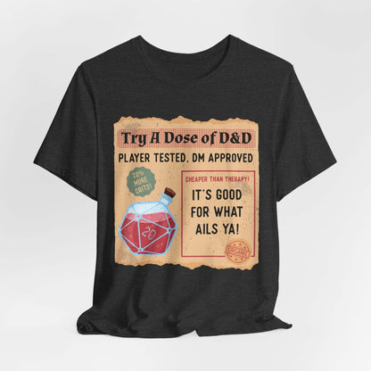 Printify T-Shirt Dark Grey Heather / S Vintage DnD Health Potion T-Shirt