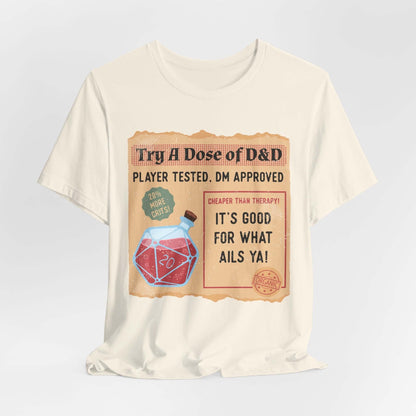 Printify T-Shirt Natural / S Vintage DnD Health Potion T-Shirt