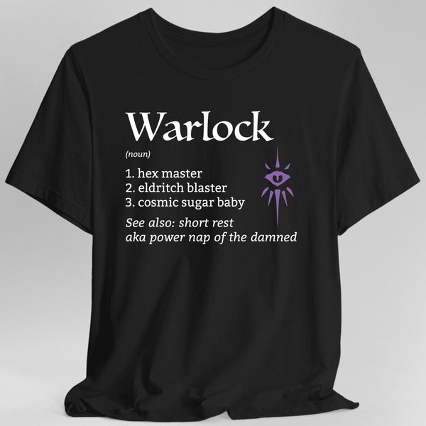 Tシャツ きつねイドWaRLOCK Warlock Class Definition D&D T-shirt – Sunburst RPG