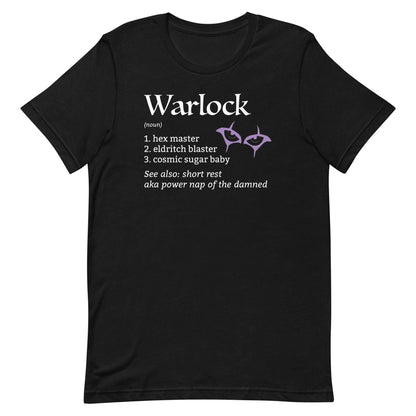 Printify T-Shirt Black / S Warlock Class Definition T-Shirt