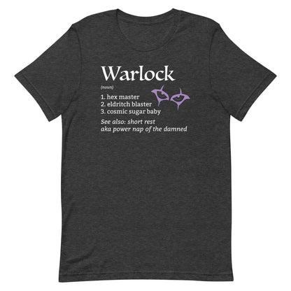 Printify T-Shirt Dark Grey Heather / S Warlock Class Definition T-Shirt