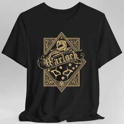 Printify T-Shirt Black / S Warlock D&D Class Emblem T-shirt