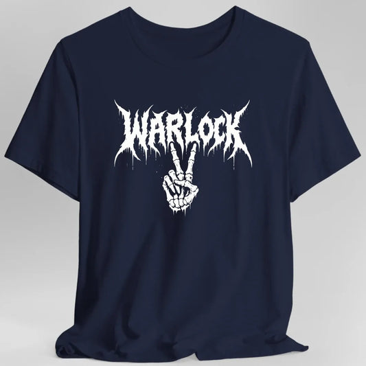 Printify T-Shirt Navy / S Warlock Heavy Metal T-Shirt