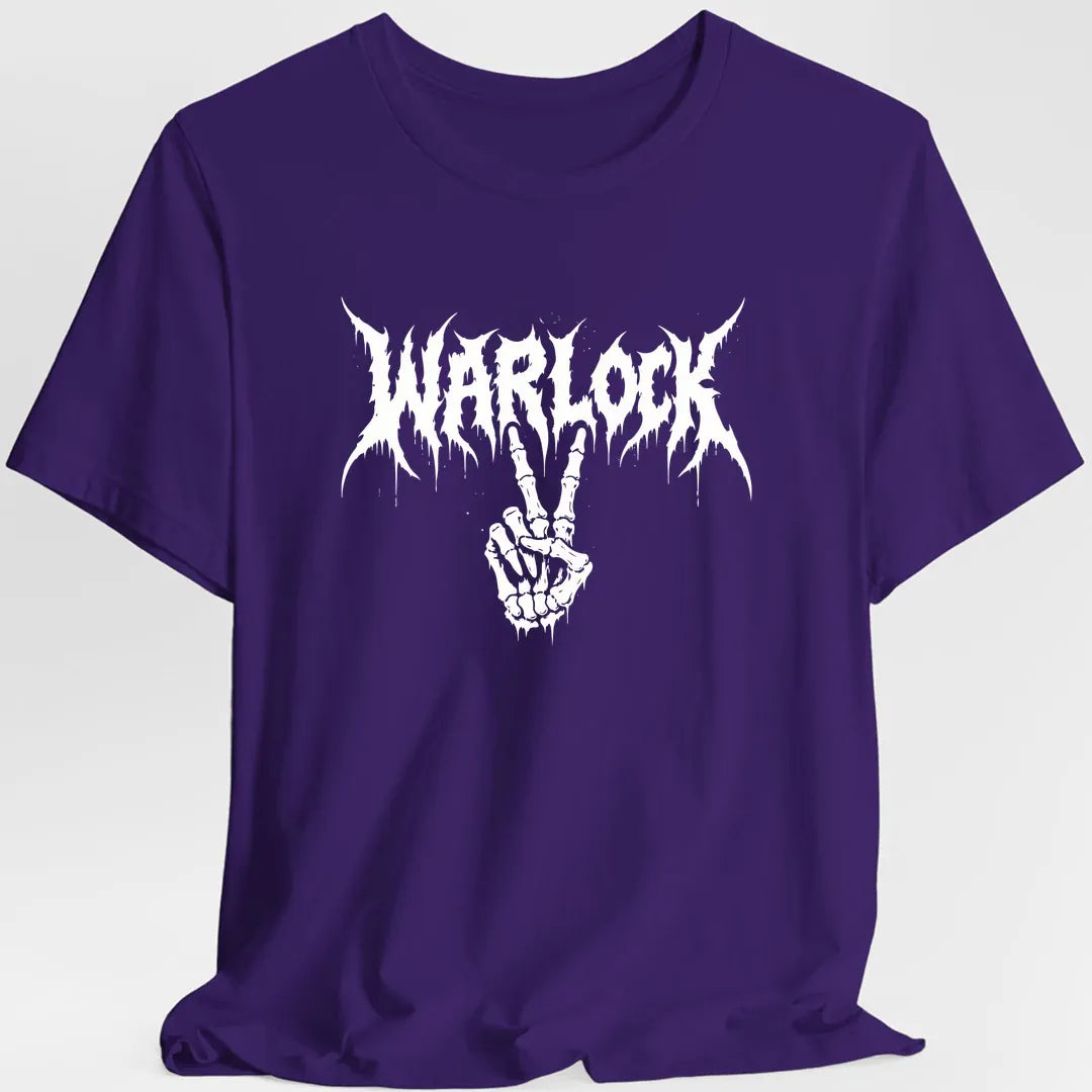 Printify T-Shirt Purple / S Warlock Heavy Metal T-Shirt